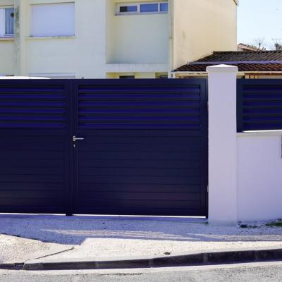 Portal Modern Black Home Facade Gate Door Access Entrance Suburb Detached House Min